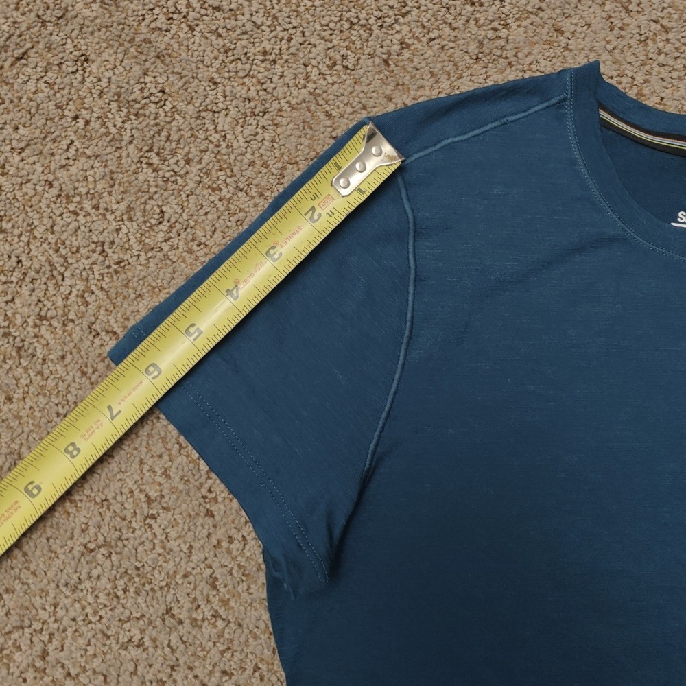 SMARTWOOL Women T Shirt XS Blue Merino Wool Gorpcore Activewear Base Layer - Picture 9 of 13